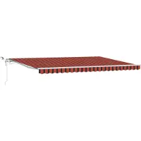 vidaXL Uitschuifbare luifel Oranje en Bruin 500 × 300 cm Polyester