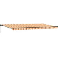 vidaXL Uitschuifbare luifel Geel en Oranje 600 × 350 cm