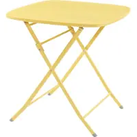 En.casa Klaptafel Sande tuintafel metaal vierkant 71x70x70 cm geel []