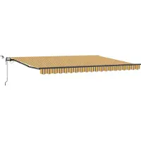 vidaXL Uitschuifbare luifel Meerkleurig 450 × 300 cm Polyester