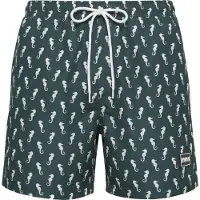 Urban Classics Zwemshorts donkergroen / wit