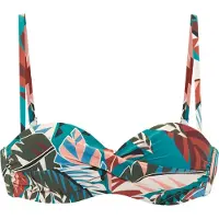 Buffalo Bikinitop ivoor / cyaan blauw / roestbruin / donkergroen
