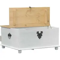 vidaXL storage box met lade Wit 90 x 78 x 45 cm Massief grenenhout