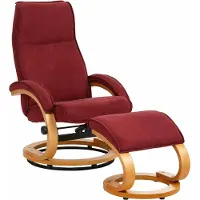 Loft 24 PARIS Relaxfauteuil + Kruk rood