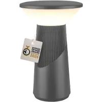 Briloner LED-tafellamp, draadloos, 15x24 cm, 2,6W, 200lm, 2700K, warm wit, dimbaar, design award, antraciet - tafellamp voor woonkamer, slaapkamer, balkon