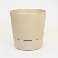 Elho Pot foss d35cm paddenstoel beige met wielen