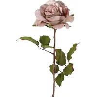 Top Art Kunstbloem roos Glamour - oud roze - satijn - 61 cm - kunststof steel - decoratie bloemen