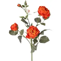 Top Art Kunstbloem roos Ariana - oranje - 73 cm - kunststof steel - decoratie bloemen
