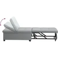 vidaXL Uittrekbare Slaapbank Lichtgrijs 194 x 50 x 82 cm Stof