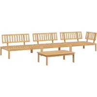 vidaXL 4-delige Loungeset pallet massief acaciahout