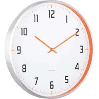 Karlsson Wandklok Sporty - Oranje - Ø40cm - Wandklok Scandinavisch