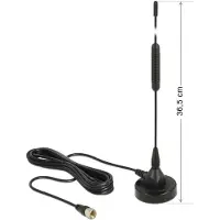 DeLOCK DAB+ Antenne met F (m) connector - 0 dBi - 2 meter