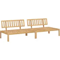 vidaXL Tuinmiddenbanken 2 st pallet massief acaciahout