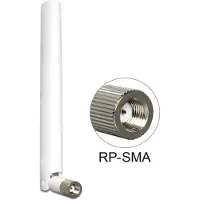 DeLOCK WLAN antenne RP-SMA stekker 2–5 dBi omnidirectioneel kantelbaar wit