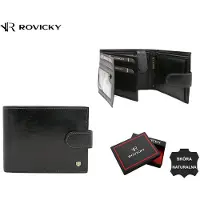 Rovicky Classic XXL - Herenportefeuille - Echt Leer - RFID Bescherming - Druksluiting