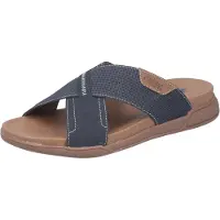 Rieker Slippers blauw H-leest Synthetisch Maat 41