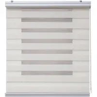 STORESDECO - Premium Duo rolgrodijn aluminium afwerking Linnen, 180x250 cm