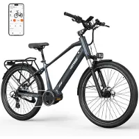 Hitway Elektrische Fiets BK33 - E-Bike met 250W Middenmotor - 26*2.35 Inch City Commuter EBike