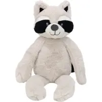 Happy horse Wasbeer Raf Knuffel 34 cm - Grijs - Baby knuffel
