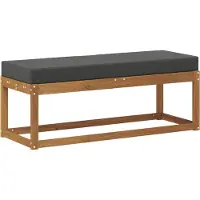 vidaXL Buiten Stoolbench Massief Acacia Hout Natuurlijk en Antraciet