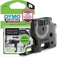Dymo LW Duurzame D1 Label Wit-Zwart (12 mm x 3 m)