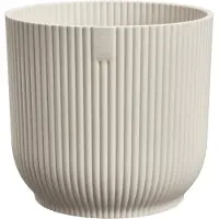 Elho Vibes Fold Bowl 25 - Plantenschaal voor Binnen - 100% Gerecycled Plastic - Ø 24.9 x H 12.1 cm - Linen white