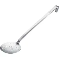 Westmark schuimspaan Pro – roestvrijstalen opscheplepel met ophanghaak – perfecte opscheplepel voor afscheppen, frituren & professionele keuken – zilver, Ø 10 cm