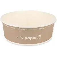 Nature Star saladeschaal Only Paper, rond, 1.300 ml, bruin