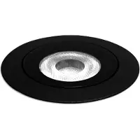 Wever & Ducre LED grondspot inbouwlamp Blink 1.0 zwart, rand, zwart, Aluminium, LED inbouwspot