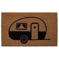 Clayre & Eef Deurmat 75x45x1 cm Bruin Kokos