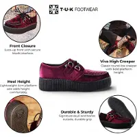 T.U.K . - Gothic Creepers - Viba High Creeper - EU36 tot EU42 - voor Vrouwen - bordeaux - Maat 37