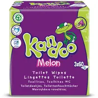 Kandoo 6x Vochtige Toiletdoekjes Melon 3 X 60 Stuks