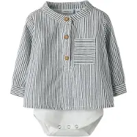 Name it Rompertje/body 'NBMFar' zwart / wit