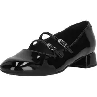 Clarks Shoes Clarksvoor vrouwen. 26174712 Mary-Jane Daiss30 Glanzende leren schoenen zwart (39.5), Leer, 1 tot 3 cm, Gesp, Casual
