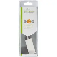 Nedis USB-adapter | USB 3.2 Gen 1 | USB-A-stekker | RJ45-aansluiting | 1 Gbps | 0,20 m | rond | vernikkeld | ABS | wit | doos