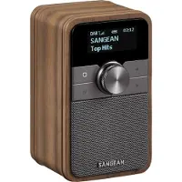 Sangean DDR-8 compacte houten DAB+ en FM radio met Bluetooth ontvangst, Vintage Walnut