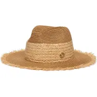 GUESS Dames Hoeden Ofelia Raffia Fedora - Zand - Maat M