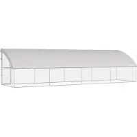 vidaXL Hondenhok 4 st Zilver 8 x 2 x 2 m Gegalvaniseerd staal