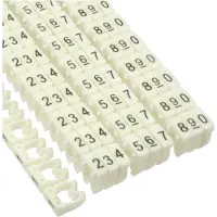 InLine markeerclips (0-9) voor kabels | 6mm | 100 stuks | wit