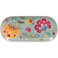 Pip studio Taartplateau Home Cake Tray Blooming Tales Fantasy Blue 33,3 x 15,5 cm (Set van 6)