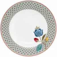 Pip studio Bord Home Deep Plate Blooming Tales Blue 21,5 cm (Set van 6)