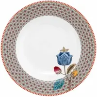 Pip studio Bord Home Deep Plate Blooming Tales Khaki 21,5 cm (Set van 6)