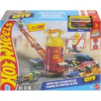 Hot Wheels City Superredding Brandweerkazerne speelset en speelgoedauto