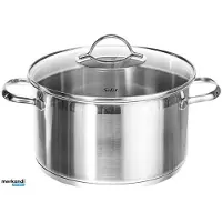 Silit kookpot met glazen deksel 24 cm - RVS kookpan voor dagelijks koken