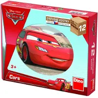Dino Toys Houten blokken puzzel Cars - (6-in-1, 12 blokken)
