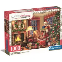 Clementoni – Puzzel – 1000 Stukjes – Kerst Collectie – Santa's Visit – Puzzel Voor Volwassenen