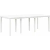 vidaXL Tuin Tafel Wit 200 x 100 x 73 cm poly rattan