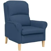 vidaXL Fauteuil Blauw Stof