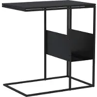 vidaXL Bijzettafel 55x36x59,5 cm bewerkt hout zwart