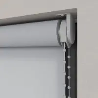 Dutchblinds Rolgordijn - lichtdoorlatend - Licht Grijs - 140x190cm - Raamdecoratie op maat